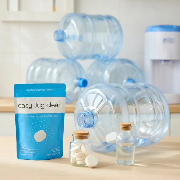 easy jug clean tablets used for cleaning water dispenser bottles