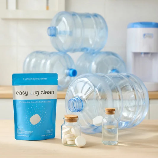 easy jug clean tablets used for cleaning water dispenser bottles