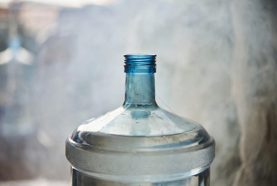 5 gallon water jug drying and stored away