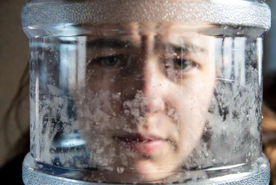 hard water build up from dirty 5 gallon water jug