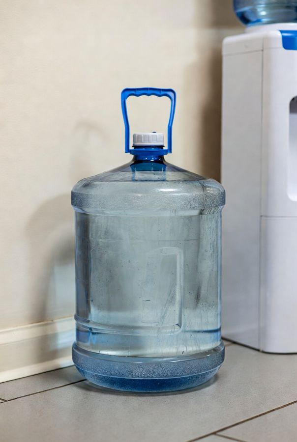 bottom loading water dispenser jug that needs to be cleaned