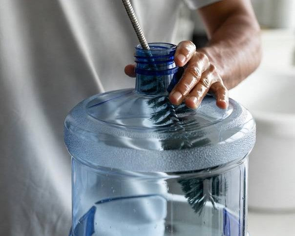cleaning 5 gallon water jug routine for water dispensers