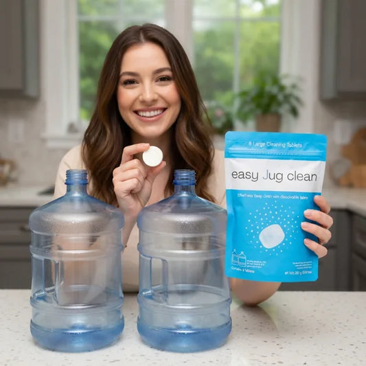 easy Jug clean tablets are great for shared water gallon jugs