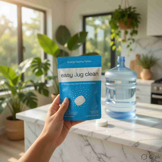 Single-Use Cleaning Tablets able to clean 5 gallon water jug