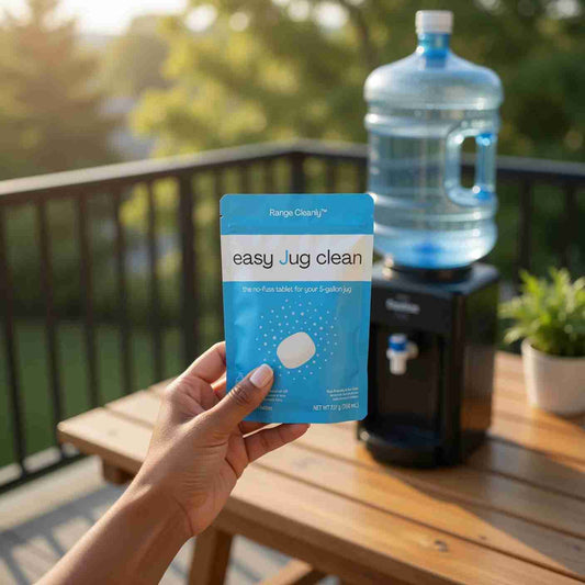 tablet cleaning for 5 gallon water jug becomes easier to use then liquid cleaner in the outdoor