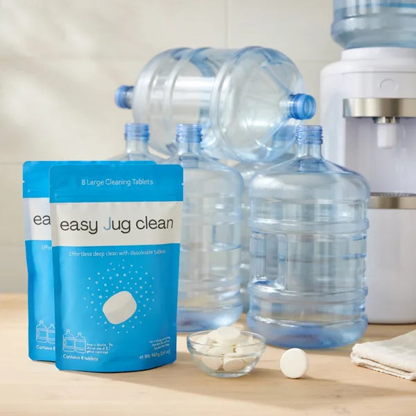 many easy jug clean packets for cleaning 5 gallon water jug routine