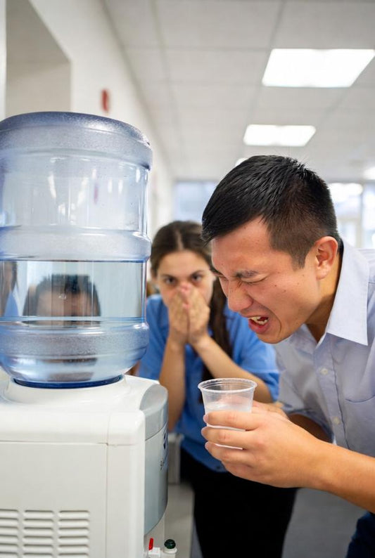 5 gallon water jug on water dispenser not being cleaned in a long time and is dirty